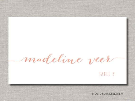Margaret Collection - Set of 100 - Any Color, Place Cards for Weddings, Parties, Events and more by Flair Designery Il_570xn