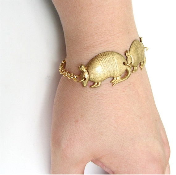 brass armadillo bracelet