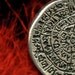 CLOSEOUT Sale The Mysterious Phaistos (Festos) Pendant Disk - Cast Pewter Pendant of Ancient Tablet labyrinth from Greece - CPDP1