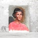 vintage 1940s original painting - lady no. 3