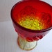 SALE - Between the Veils - Reddish Orange Amberina Goblet - Goddess - perfect for ritual or altar.