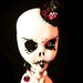BoNeHead CaLavera...top hat sugar skull black friday figuRrine of clay