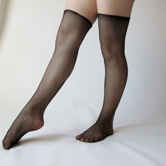 Black Fishnet Stockings Antique Vintage Fishnet St