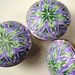 Reservedd2 Cabinet Knobs /Cabinet Pulls 40 Available Violet Purple Green Metal and Polymer Clay