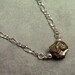 Pyrite Nugget Necklace Fools Gold on Silver Chain