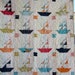 Dreamy Baby Sailboats Quilt with Lucy's Crab Shack by Dreamy Vintage Sheets on Etsy