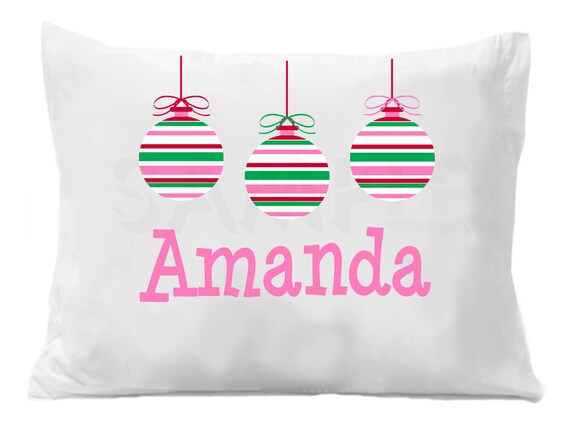 Ornament Christmas Personalized Pillow Case , Christmas Ornaments Pillow Case Boys or Girls Il_570xn