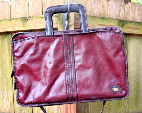 oxblood briefcase