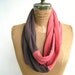 T Shirt Infinity Scarf / Eternity Scarf / Chocolate Brown Red / Fall / Autumn / Cotton / Lightweight / Soft / Gift for Her / by ohzie
