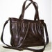 Leather handbag tote purse cross body shoulder bag Rachel in Dark brown SALE