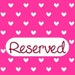 RESERVED LISTING FOR jessica elbach