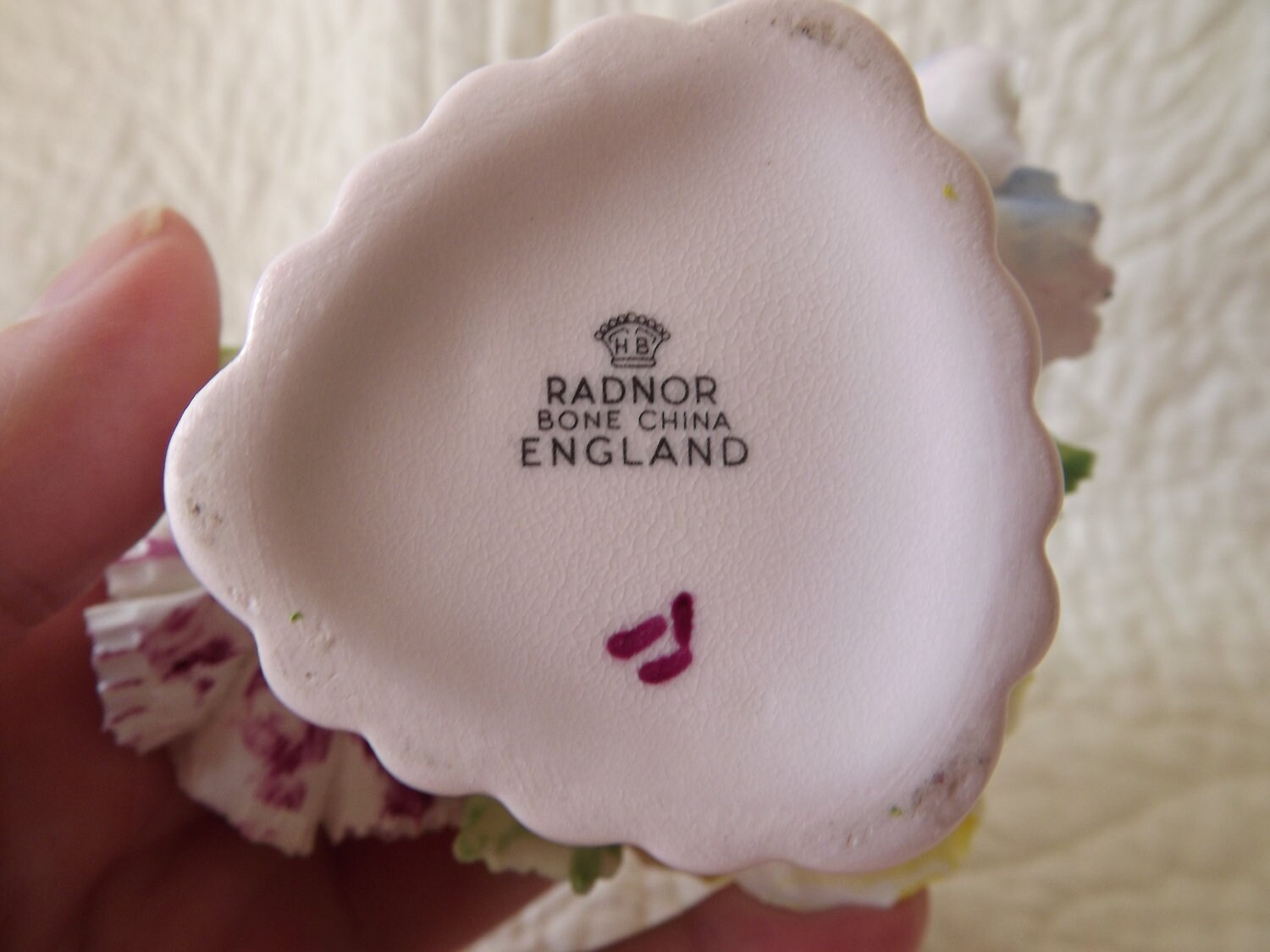 Vintage Radnor English Bone China Flowers Figurine