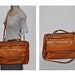vintage leather bag satchel briefcase tote messenger bag laptop ipad carry on bag