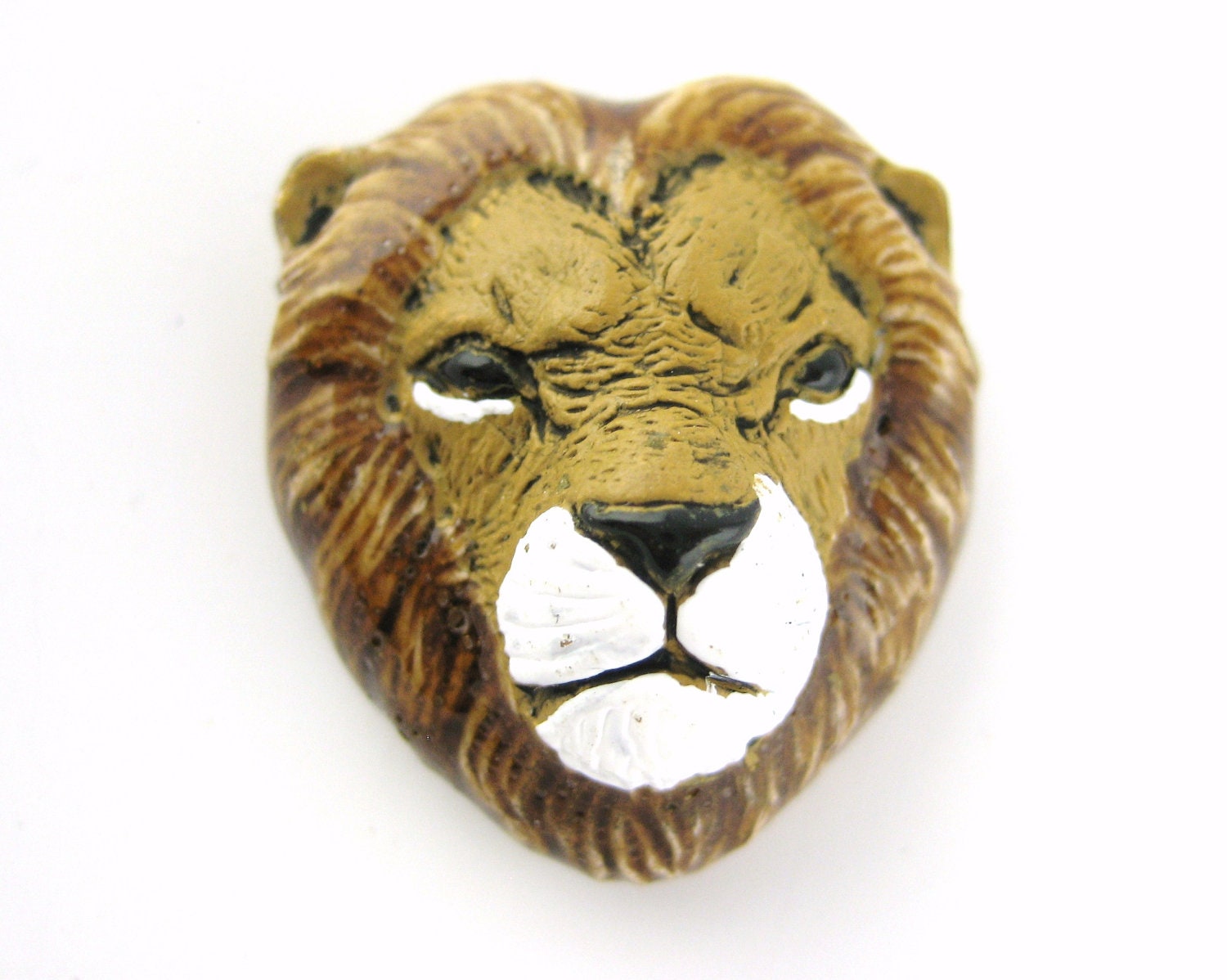 Lion Beads Lion Pendant Animal Head Lion Charms 4pcs