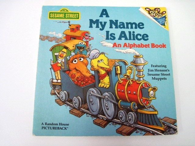 A My Name is Alice SESAME STREET Vintage by PastVersusPresents