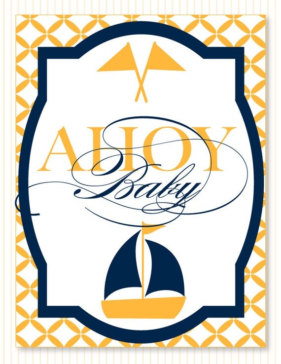 Nautical Baby Shower PRINTABLE Welcome Sign (INSTANT DOWNLOAD) by Love The Day Il_570xn