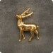 Rhinestone Reindeer Brooch Rudolph P4722
