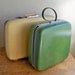 1970's Samsonite Silhouette Overnight Suitcase in Groovy Avocado Green