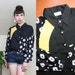 Vintage 90s Daisy Print Colorblock Blouse Lagre