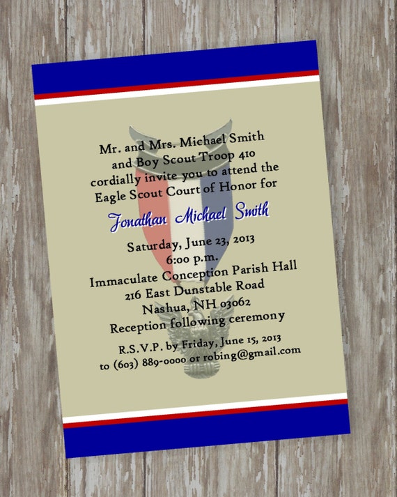 Eagle Scout Invitations Cards 1