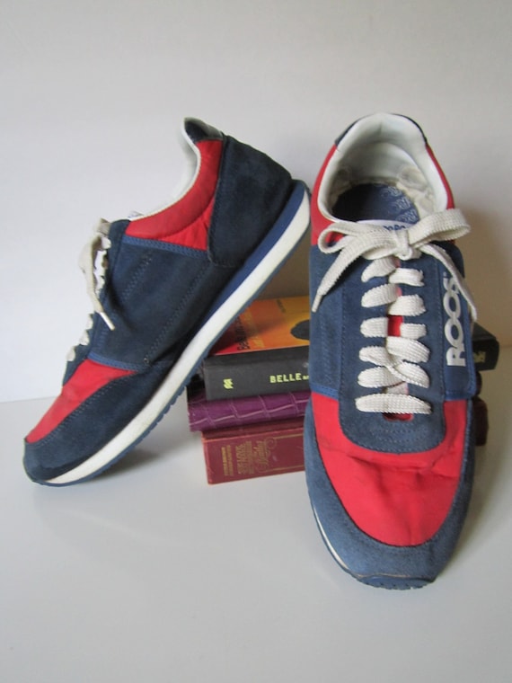 1980's Vintage KangaROOS Red Blue Tennis Shoes by TallGlassOfWater