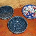 Vintage Set of 3 Ceramic China Dishes Rice Candy Bowls Hand Painted Flowers Floral Retro Oriental Asian Serving Dish Home Dining Kitchen