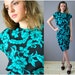 Vintage 80s Bold Print Wiggle Dress