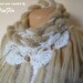 MOHAIR SCARF "KATY" / Women Accessories Scarves Loop Feminine Neckwarmer Muffler Elegant Warm / Winter Romantic Fringes Fashion Stylish Lace