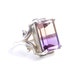 RESERVED until 8/9/12 - Vintage Sterling Silver Purple & Yellow Stone Ring - Size 8 Costume Jewelry / Multi-Colored Magic
