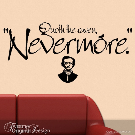 The Raven Quote Decal Quoth The Raven Nevermore Vinyl Wall