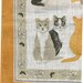 Linen Towel of Many CATS Ulster Linen Ireland orange