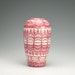 Floer Vase Pink, Ruby, Ivory Ornate Hand Painted Designs