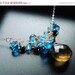 50% OFF SALE Turquoise Cluster Necklace, Sparkling Apatite Necklace, Smokey Quartz, Pyrite, Brown Citrine Gemstone, Apatite, Sterling Silve