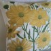 Yellow Pillow Cover Dahlia 20 x 20 Large Yellow Flowers Floral