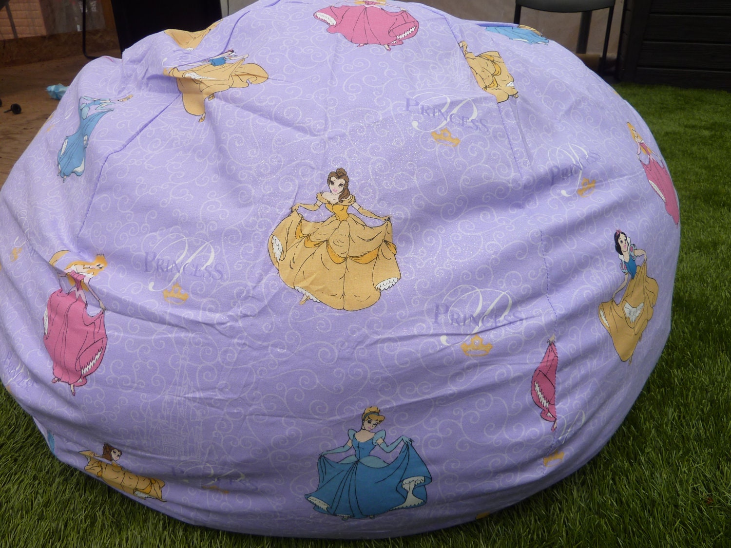 Purple Princess Bean Bag Chair Cover Purple Pink Blue