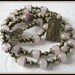Bronze Chaplet of St. Therese, Little Flower Rosary in Pink Quartz