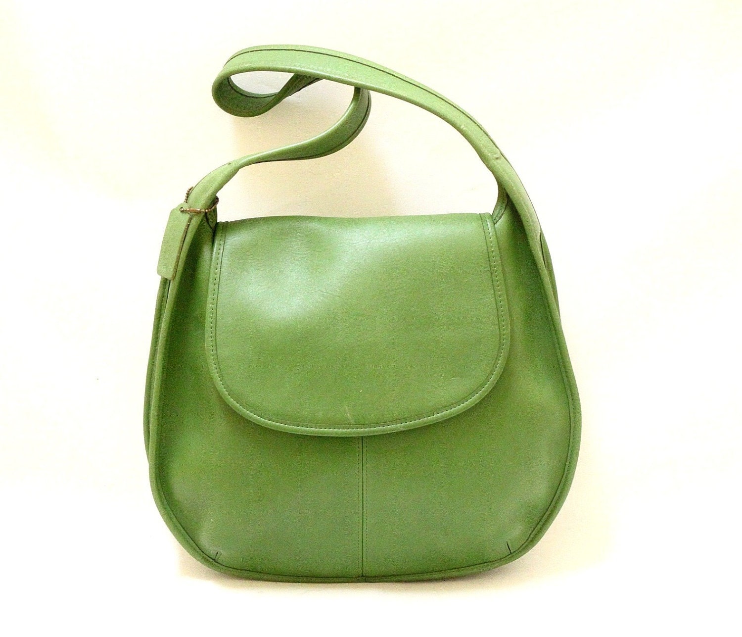 coach light green purse