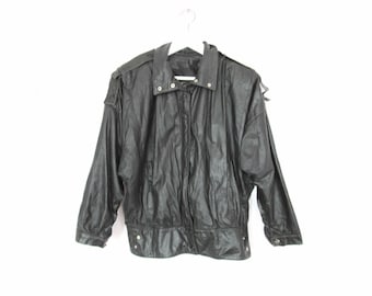 80's Leather Motorcycle jacket size - S/M