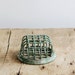Vintage Green Metal Flower Frog - Cage Style