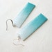 FREE WORLDWIDE SHIPPING - Ombre Teal And White Clay Earrings