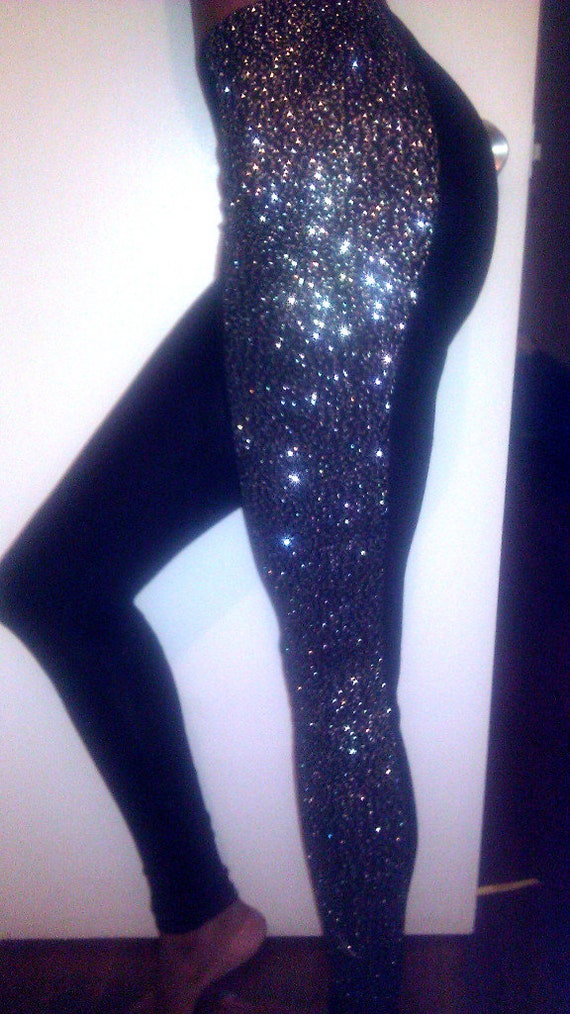 glitter workout leggings