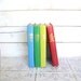Primary Instant Library Collection Decorative Books Photography Props Blue Green Aqua Red Yellow Watchtower