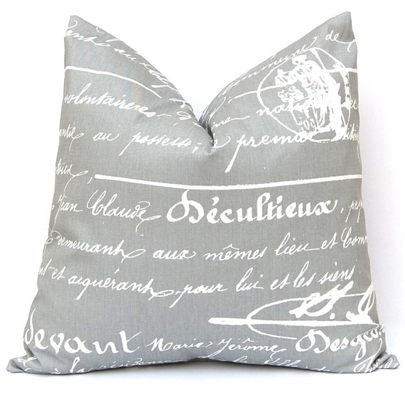 Items similar to Throw Pillow Covers 20 x 20 Inches One Storm Gray