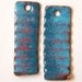 Turquoise and Teal Enameled Earring Components
