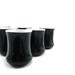 Vintage mugs - 6 white and black handled coffee cups