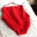 ON SALE Vintage Anne Klein Red Bathingsuit Swimsuit