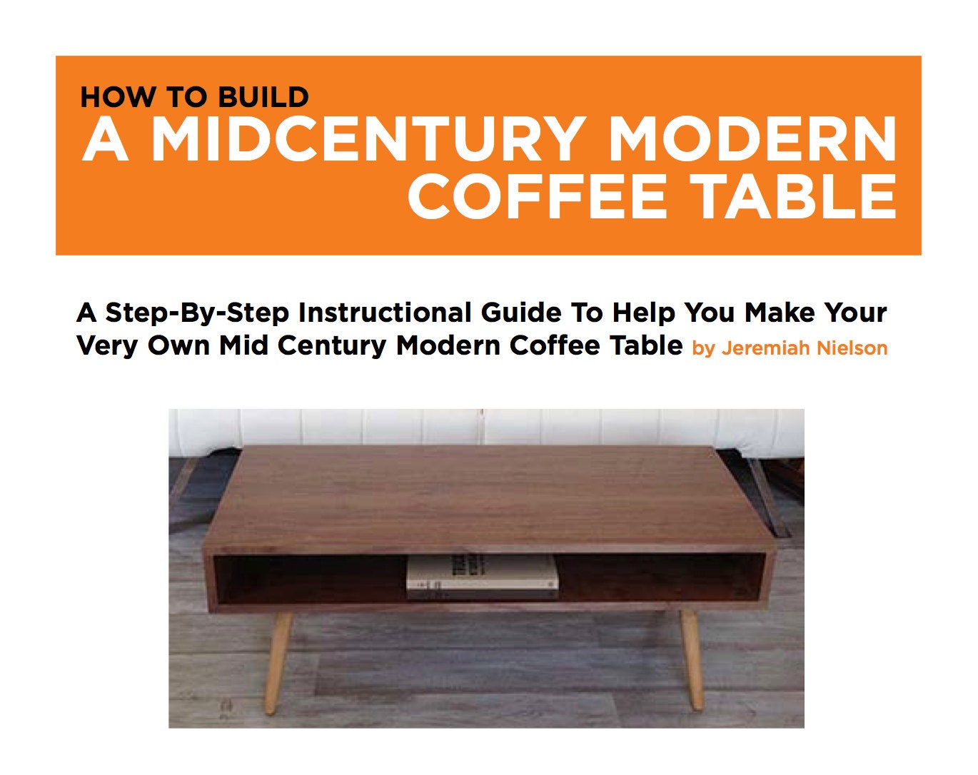 Woodworking Plans Furniture Plans Mid Century Coffee Table