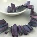Mystic aura purple quartz pointer briolettes/nugget beads 21-34mm 1/4 strand