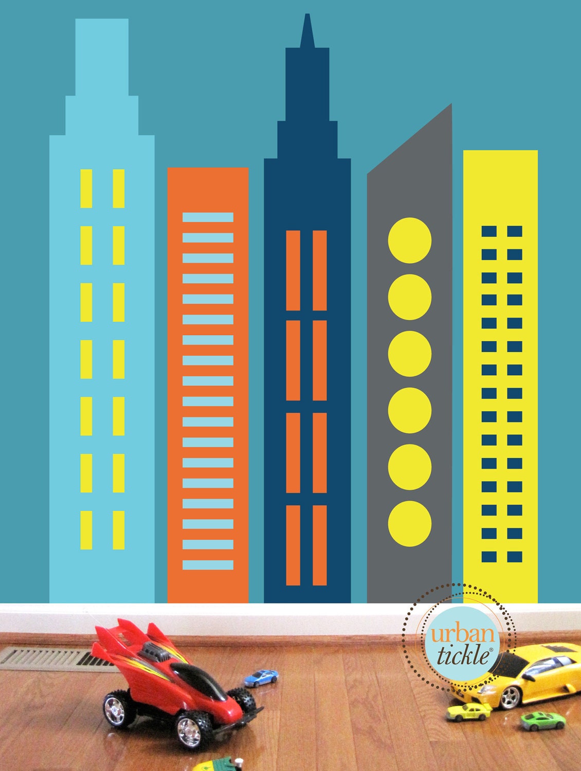 Skyscrapers Wall Decals LARGE Nursery Wall decor Wall