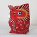 SALE Owl Figure Bird Figurine Ornament Decoration Red